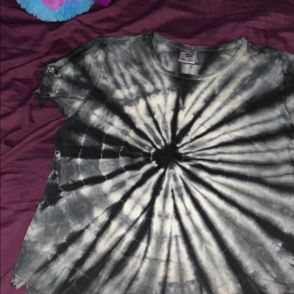 Black and white tye dye